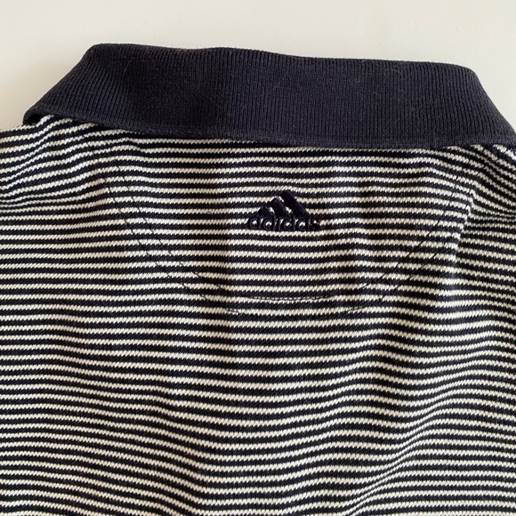 ADIDAS 60's 2 Ply Mercerized Black White Striped Polo Shirt- Women’s SP - Picture 7 of 9